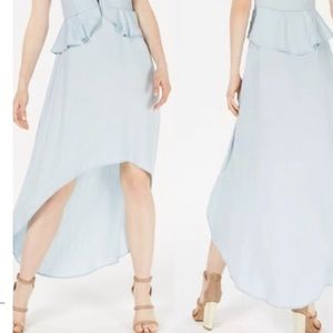 GUESS HI LO BLUE Jean Chambray mini Halter dress